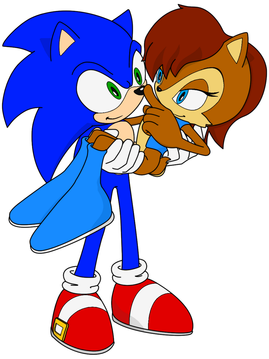 Sonic and Sally hug by jayfoxfire on DeviantArt