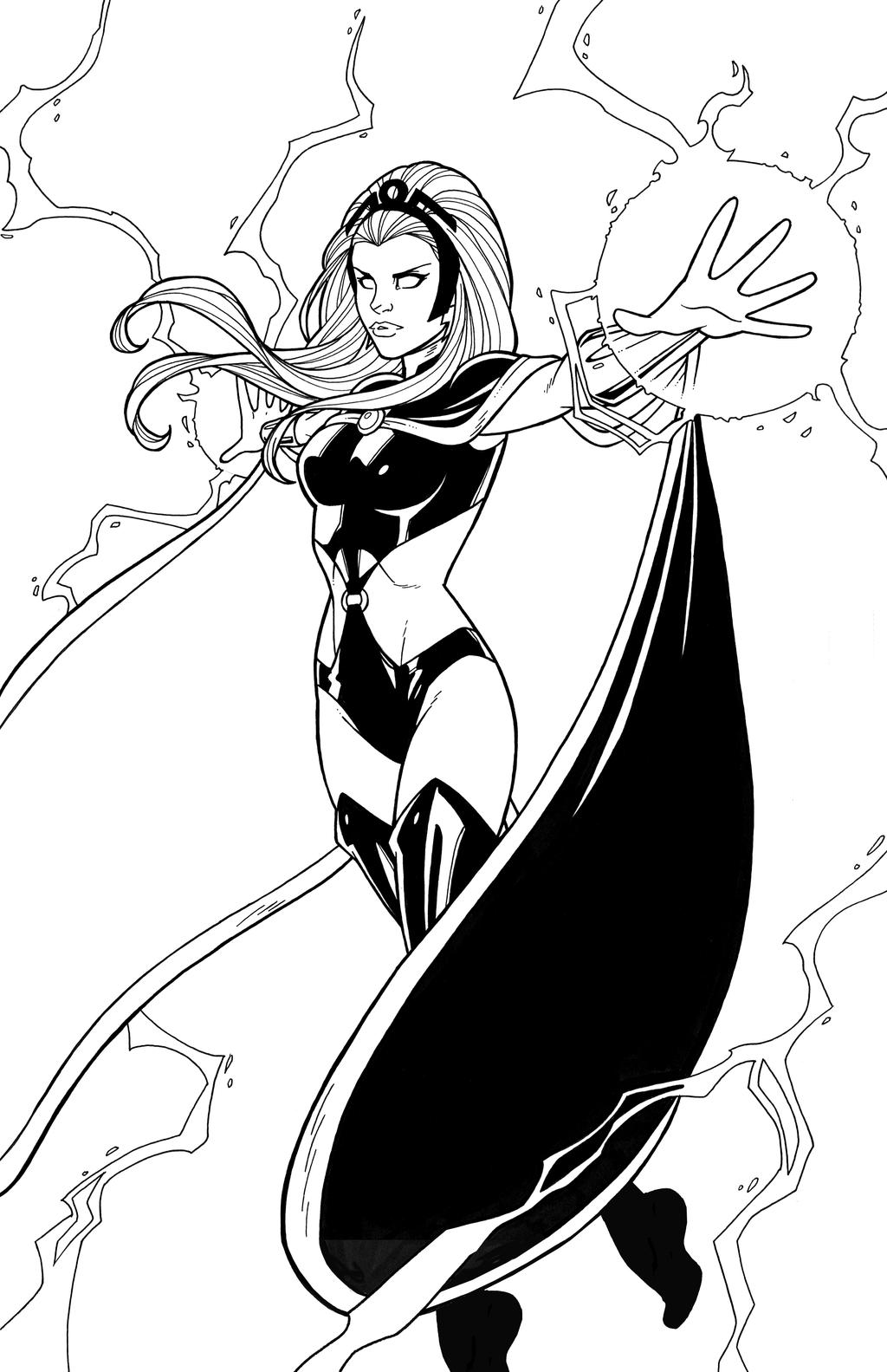 x men coloring pages of storms - photo #13
