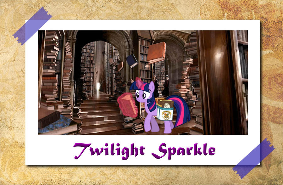 twilight_sparkle_at_hogwarts_library_by_