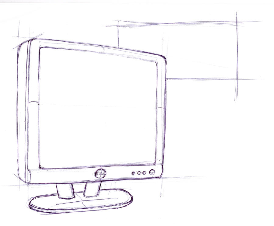 Image result for sketch of a monitor