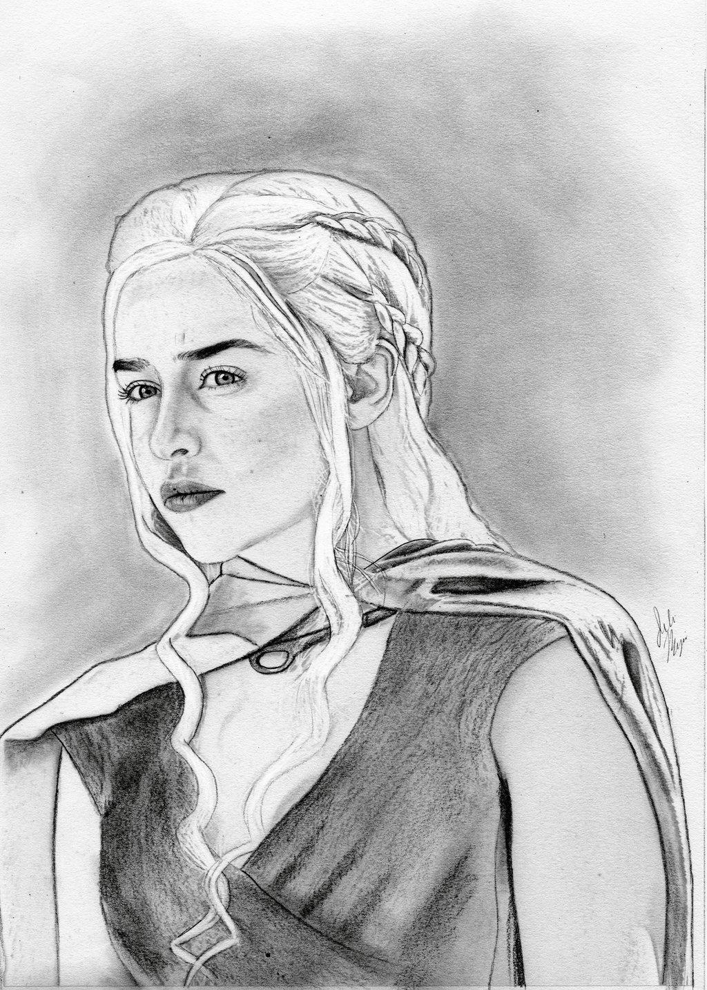 Daenerys Targaryen (Game of Thrones Drawing) by julesrizz on DeviantArt
