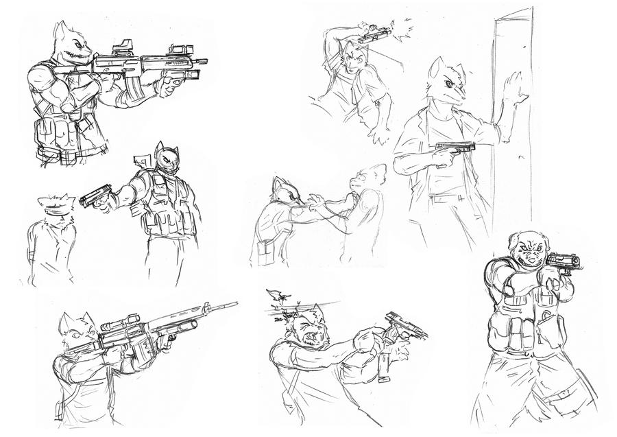 sketch-guys with guns-1 by davi-escorsin on DeviantArt