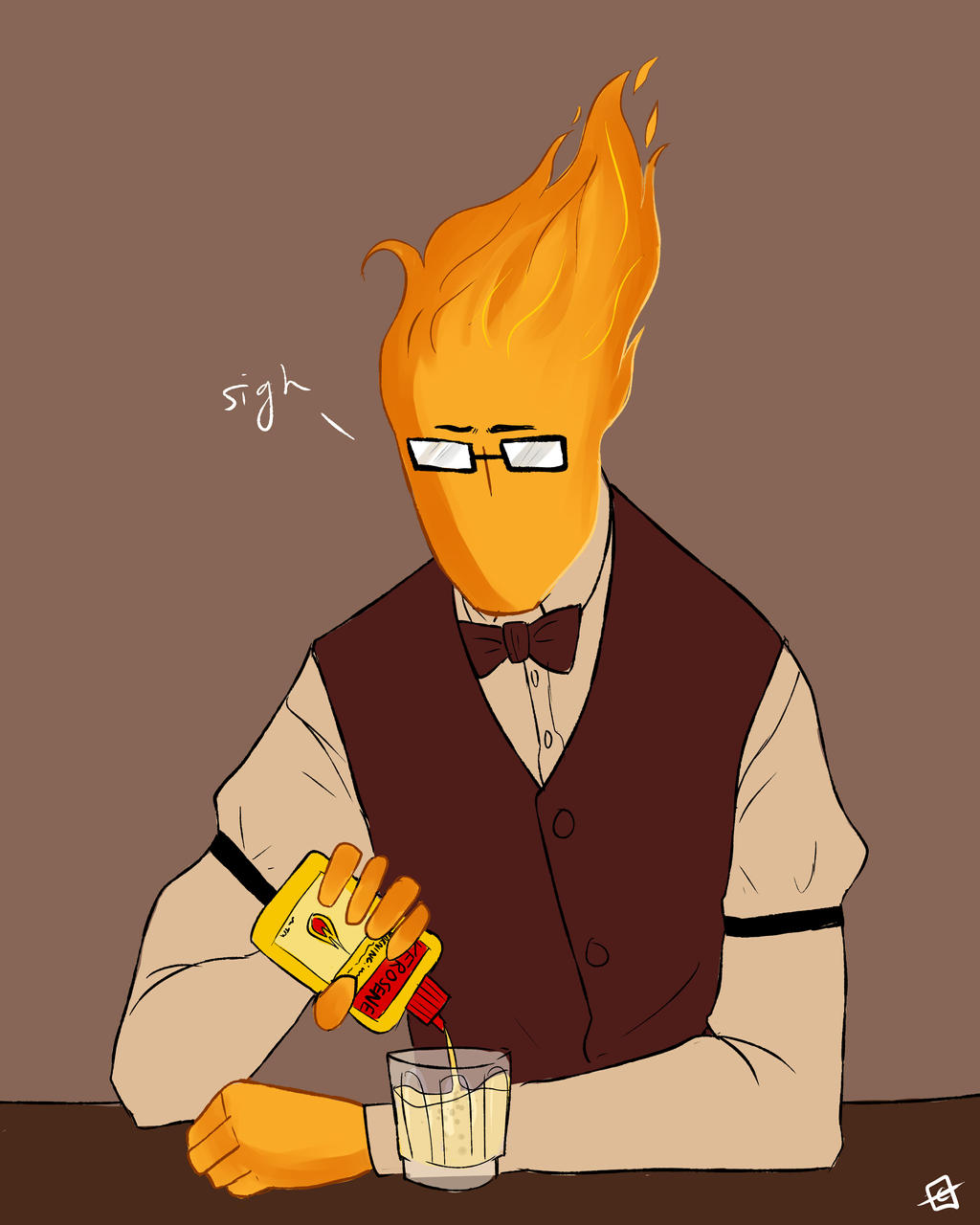 Grillby [COMMISSION] by cassbutts on DeviantArt