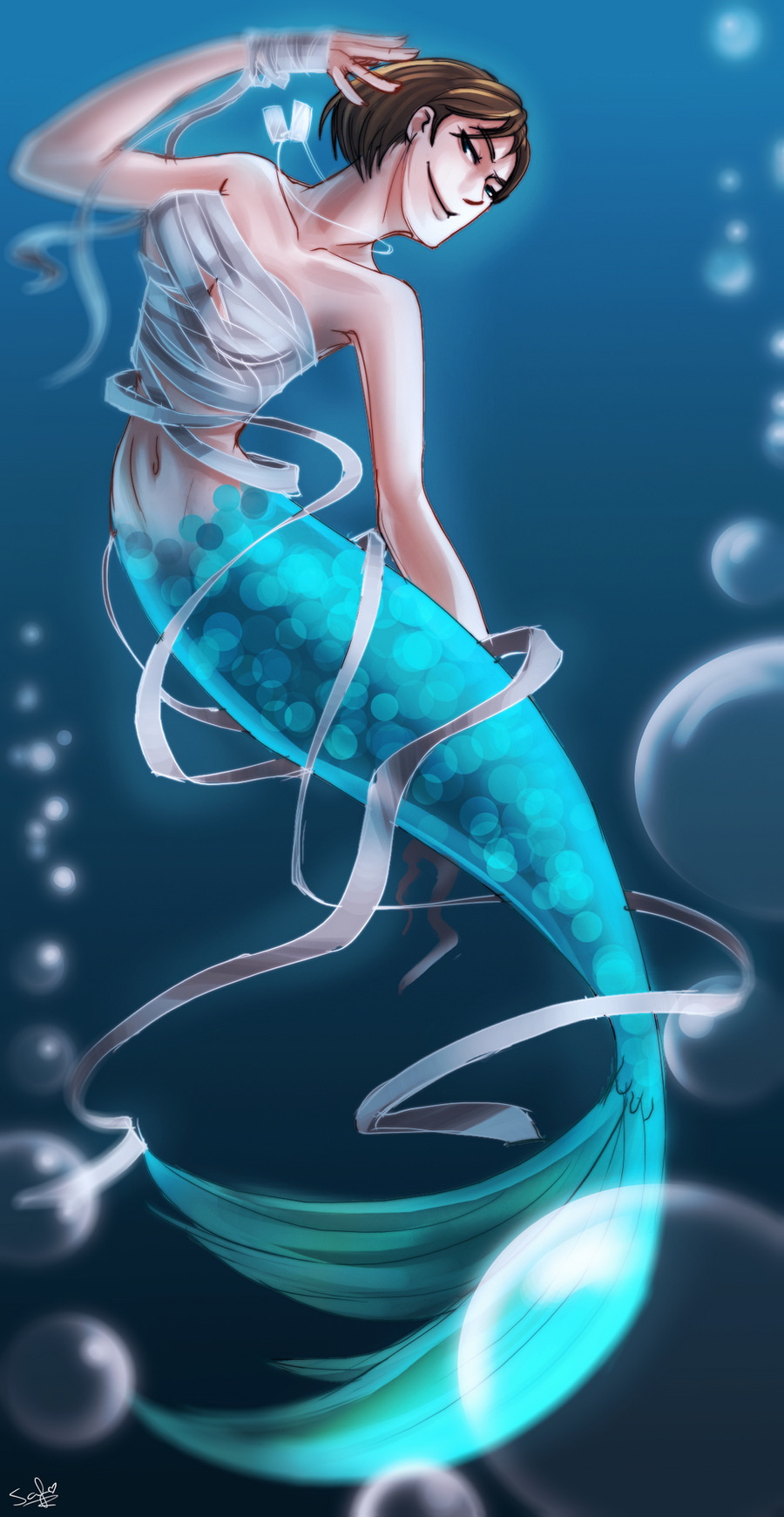 Spontaneous Mermaid Transformation 8 by enjoylingerie on 