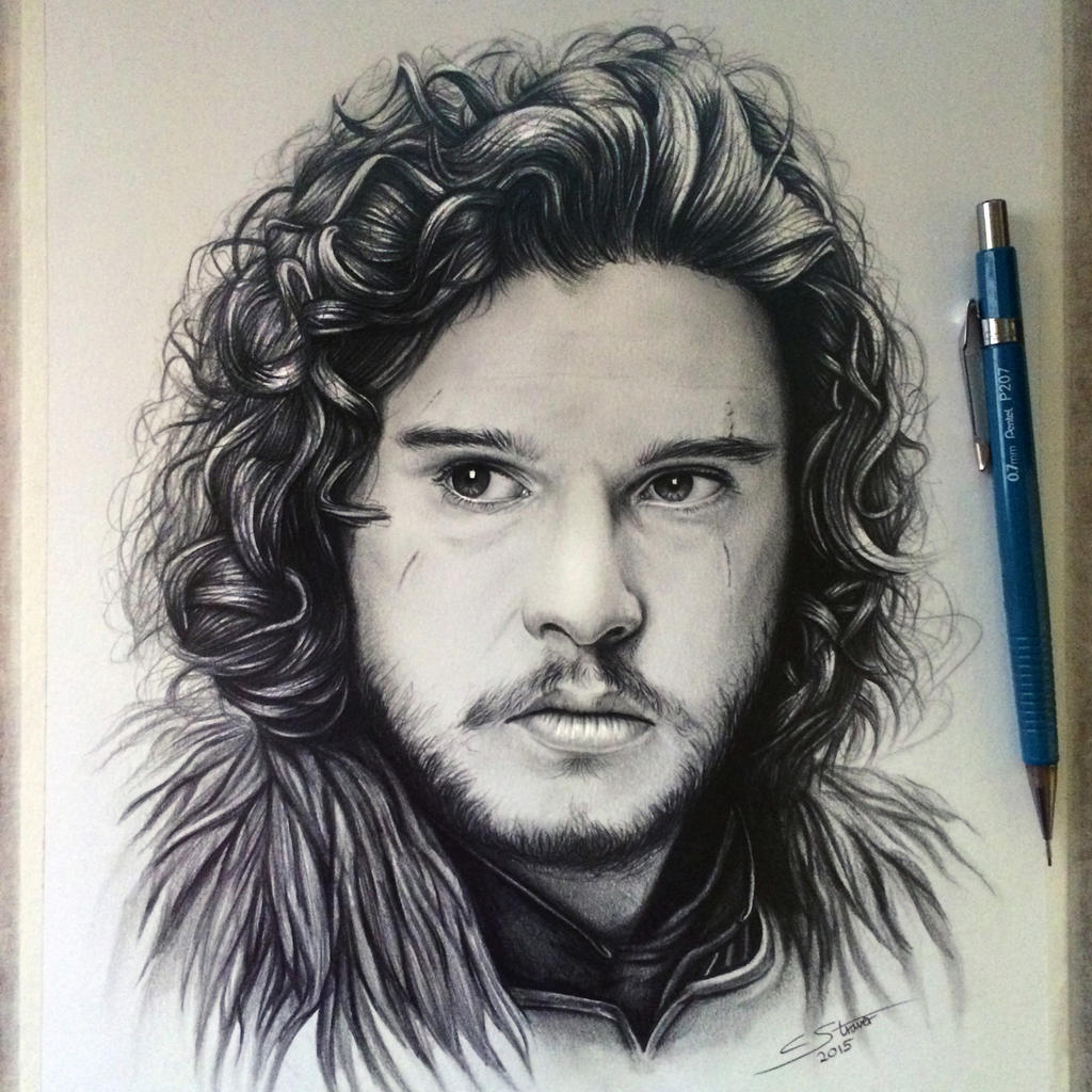 Jon Snow Drawing Game of Thrones by LethalChris on