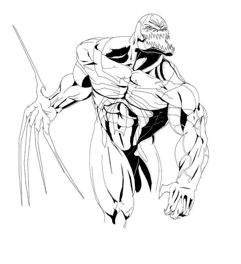dark avengers venom coloring pages - photo #3