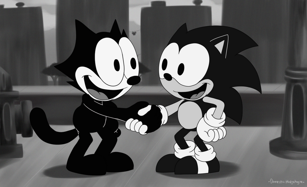 Felix meets Sonic by Domestic-hedgehog on DeviantArt